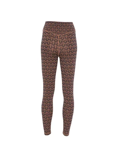 Leggings The Upside cu imprimeu geometric maro