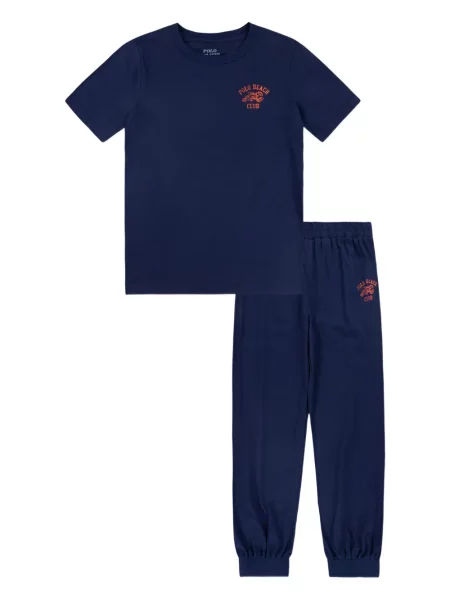 Piżama dziecięca Polo Ralph Lauren niebieska