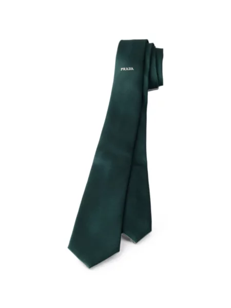 Cravată Prada de mătase verde