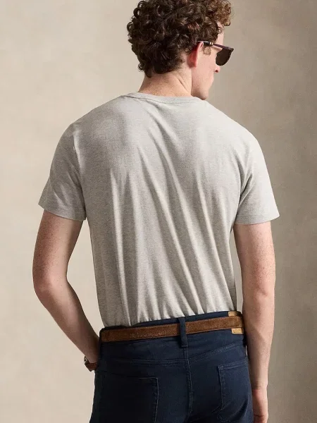 Polo Ralph Lauren tricou basic pentru bărbați din gri
