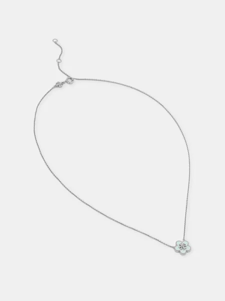 Tory Burch colier Forger Me Not argintiu