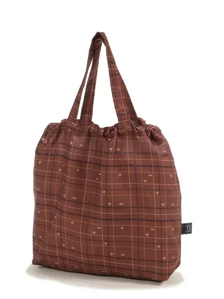 La Millou shopper torba MOO MEADOW PLAID narančasta