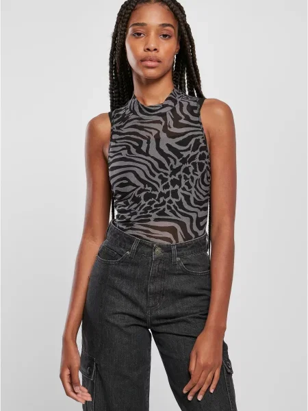 Body Urban Classics fără mâneci plasă negru