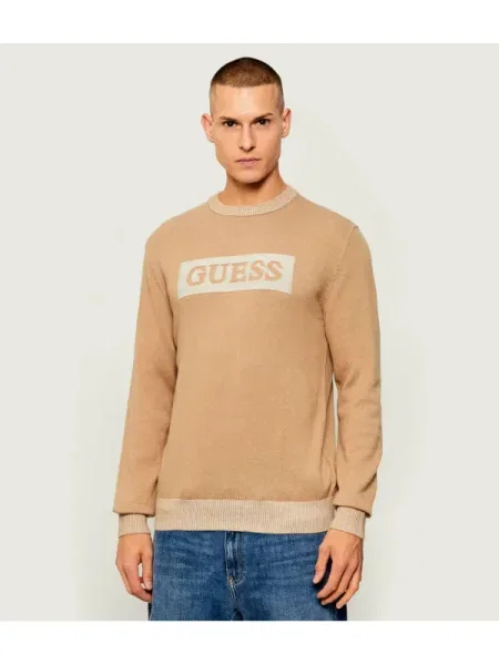 GUESS Pulover JACK cu adaos de lână bej