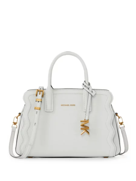 Geantă shopper Michael Kors din piele alb