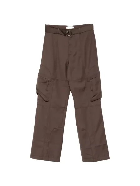 Cu centură pantaloni cargo The Frankie Shop maro