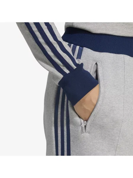 Потници adidas Engineered Rib Firebird Loose Track Pant Medium Grey Heather/ Night Indigo/ Magic Mauve M сиво