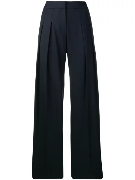 Pantaloni Victoria Victoria Beckham albastru