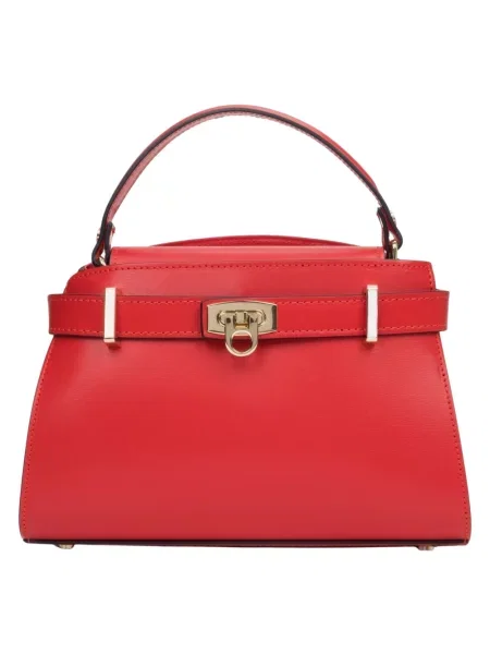 Torebka Estro skórzana czerwona