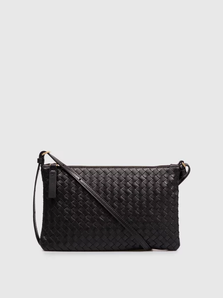 Кожаная сумка Bottega Veneta черная
