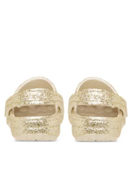 Natikači Crocs Classic Chunky Glitter Clog K bež