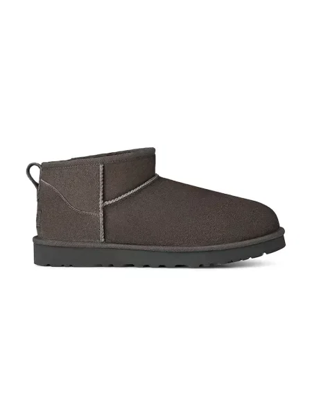 UGG cizme de zăpadă din piele întoarsă Classic Ultra Mini gri