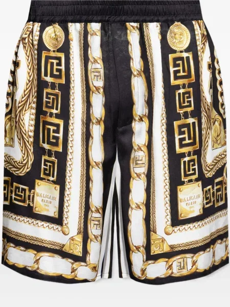 Pantaloni scurți Balmain cu imagine negru