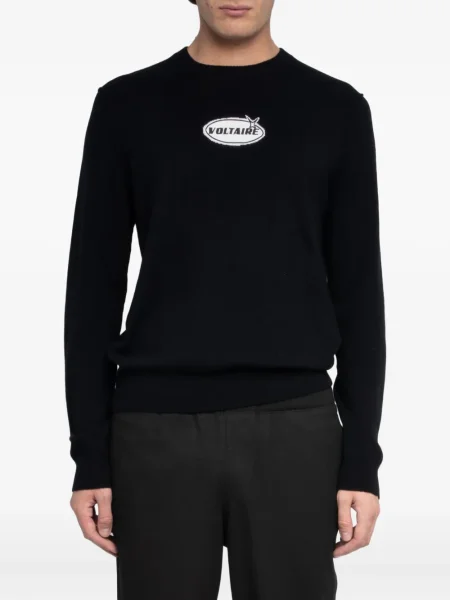 Pulover Zadig&voltaire cu decolteu în U negru