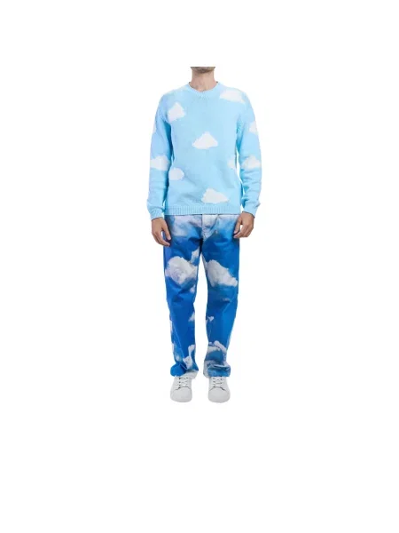 Sweter Moschino niebieski