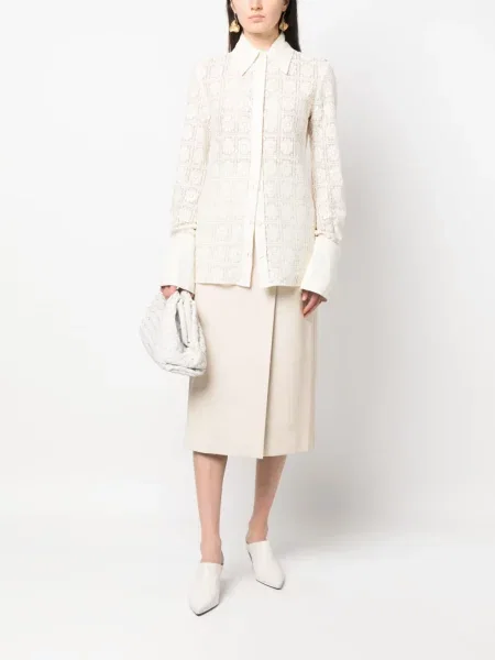 Gėlėta nėriniuota marškiniai Sportmax