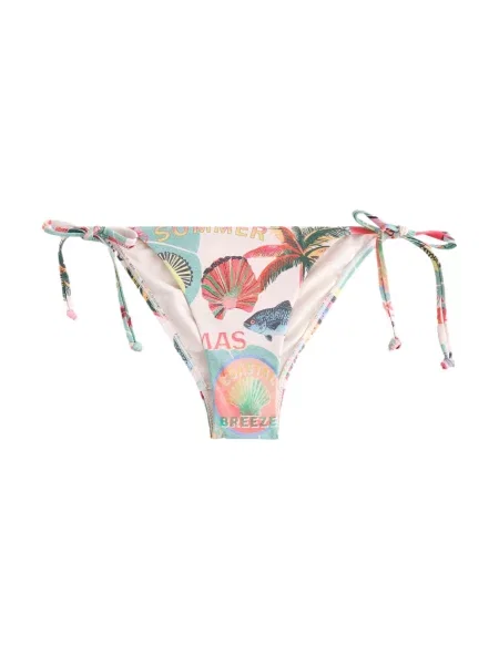 Next Slip costum de baie crem / safir / intens roșu