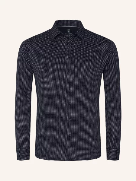 Desoto Jerseyová Košile Slim Fit tmavě / tmavě modrá