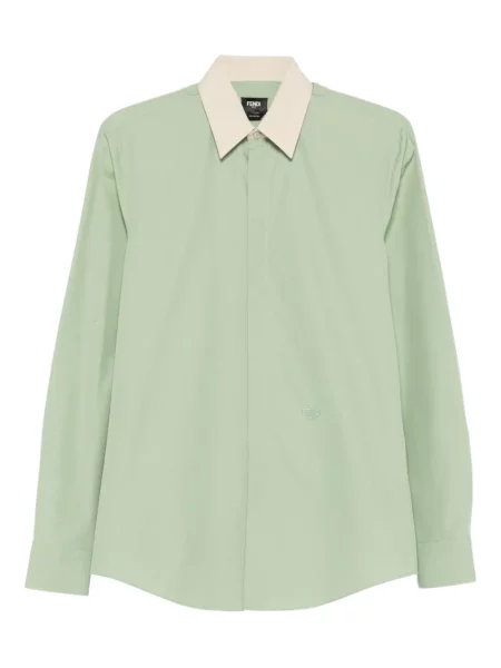 Cămașă Fendi din poplin verde