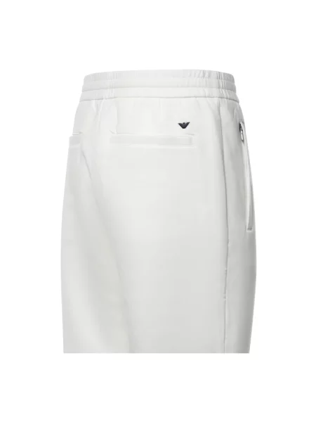 Joggery Emporio Armani z dżerseju białe