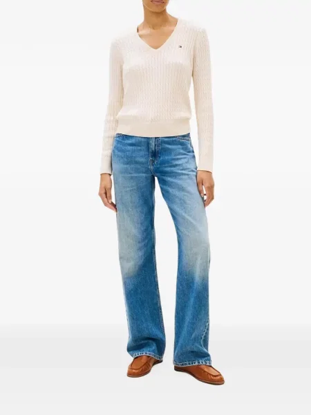 Pulover Tommy Hilfiger cu decolteu în V