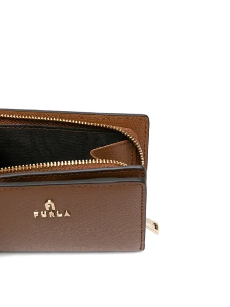 Pliabil portofel Furla cu autograf maro