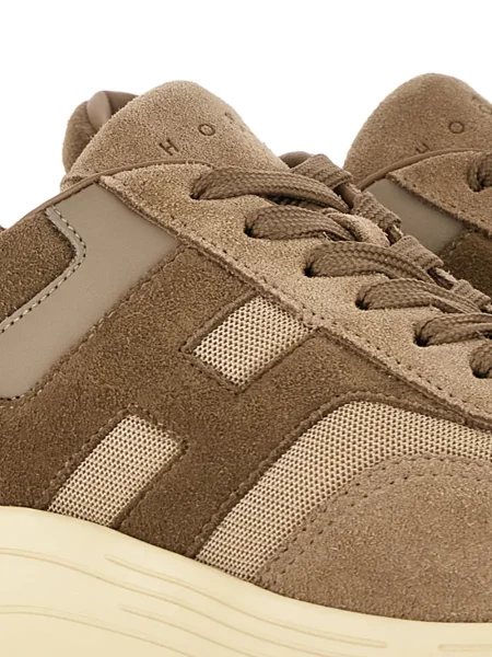 Sneakerși Hogan din piele de căprioară maro