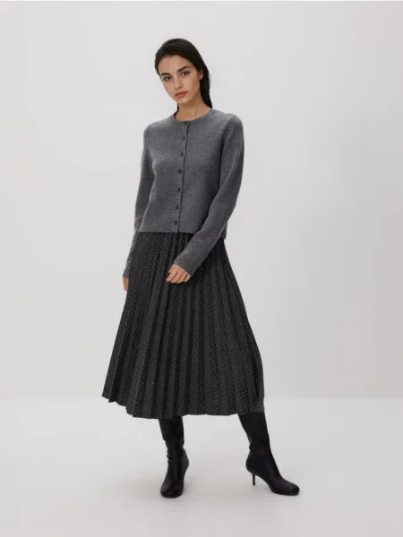 Reserved Спідниця з аплікацією темно-сірий сіра