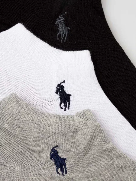 Polo Ralph Lauren Ponožky GHOST PED sivá melírovaná biela čierna