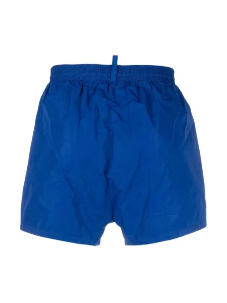 Kąpielówki Dsquared2 z logo niebieskie