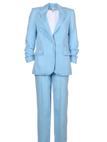 Лляний Жакет LadyLike блакитний