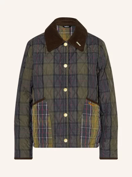Barbour Prošívaná Bunda Icons Lidd khaki žlutá červená