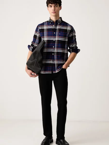 Tommy Hilfiger Srajca Hero Flannel Mornarsko modra