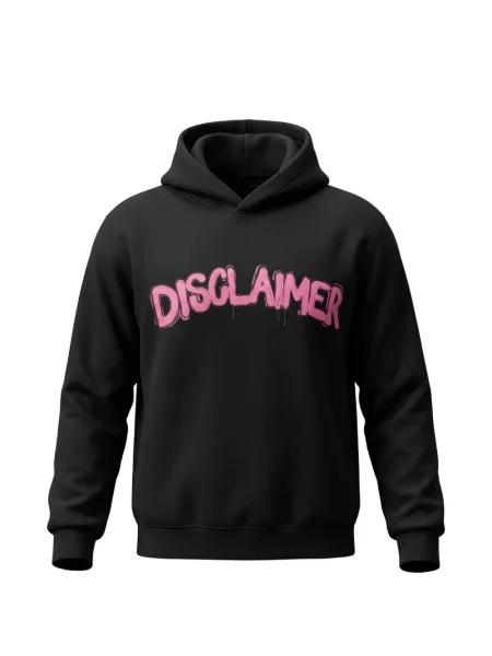 Bluza z kapturem dziecięca Disclaimer czarna