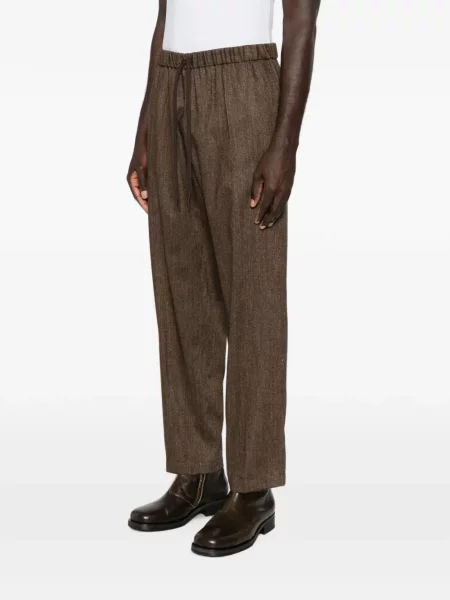Pantaloni Mm6 Maison Margiela cu cordon maro