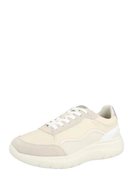 Sneakers Geox D Plummery Bej deschis alb