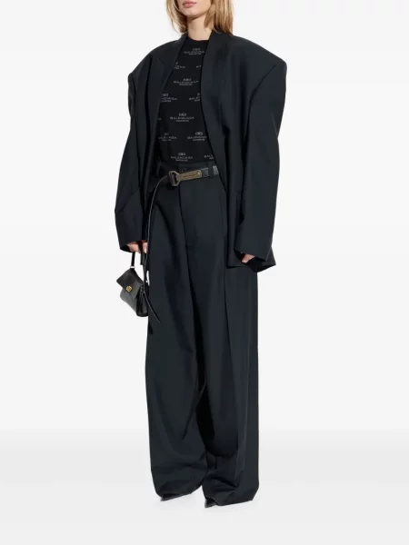 Pulover Balenciaga cu imagine negru