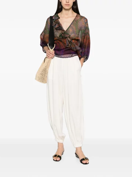 Bluză Etro cu imagine cu model paisley verde