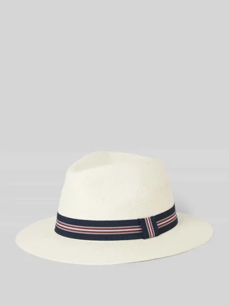 Kapelusz z tasiemką ozdobną Müller Headwear beżowy