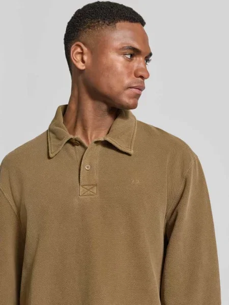Koszulka polo o kroju loose fit z bawełny model Thiago' Wood Wood