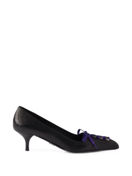 Pantofi cu toc Prada din piele negru