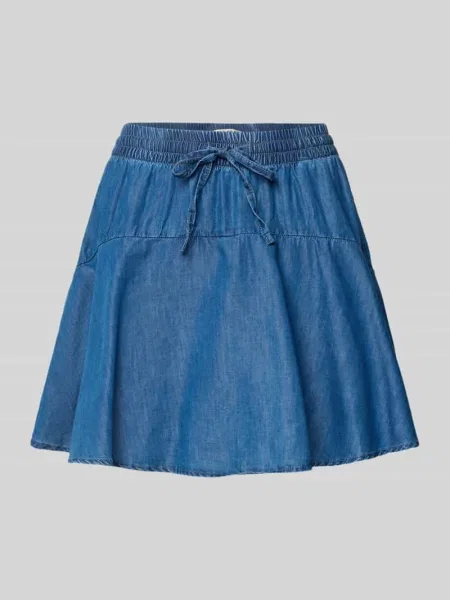 Spódnica mini o rozkloszowanym kroju z mieszanki bawełny i lyocellu model ‘NALA-BEA’ Only niebieska