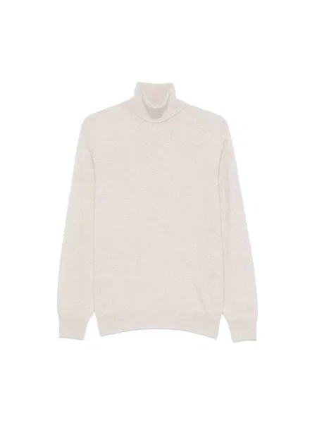Sweter z golfem Brunello Cucinelli beżowy