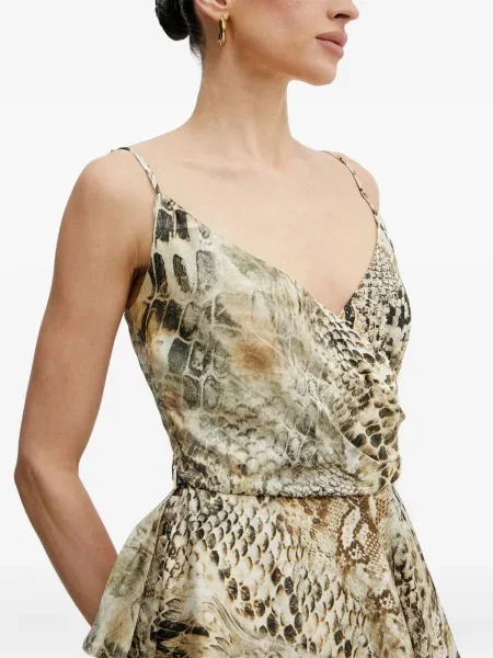 Top Marciano cu imagine drapat cu model piele de șarpe
