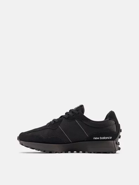 Замшевые повседневные кроссовки New Balance 327 черные