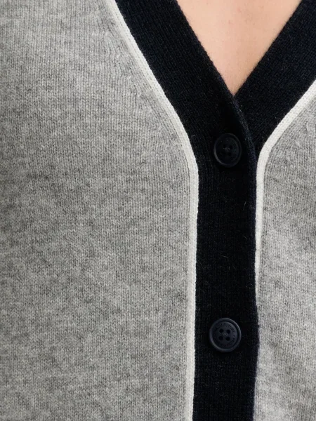 Cardigan From Future cu decolteu în V gri