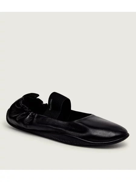 Calvin Klein De piele balerini Ballet Mary Jane negru