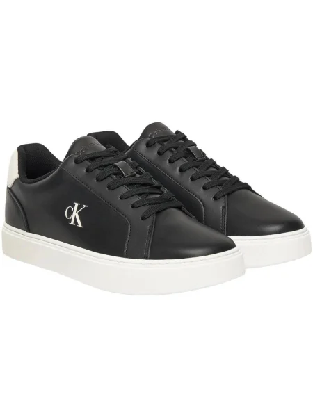 Sneakerși Calvin Klein Jeans din dantelă alb