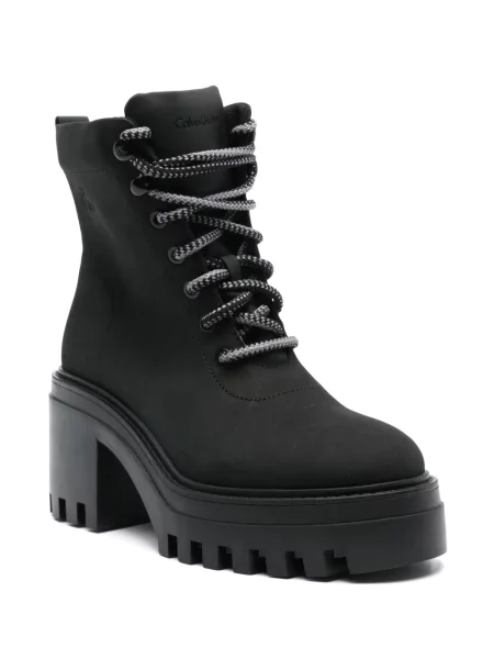 Botine Calvin Klein Jeans din piele negru