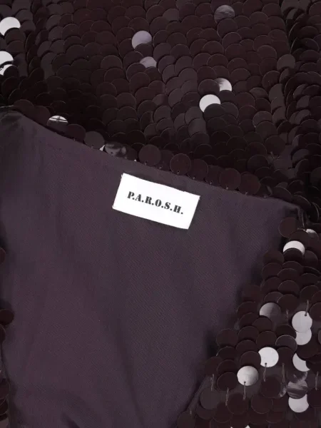 Bluză P.a.r.o.s.h. cu paiete cu legături maro